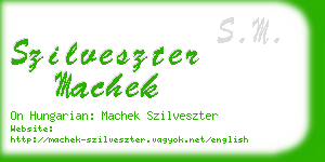 szilveszter machek business card